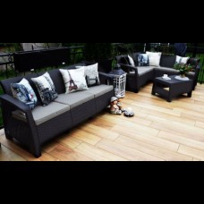 KETER. Canapea cu 3 locuri graphite Corfu Love Sea..